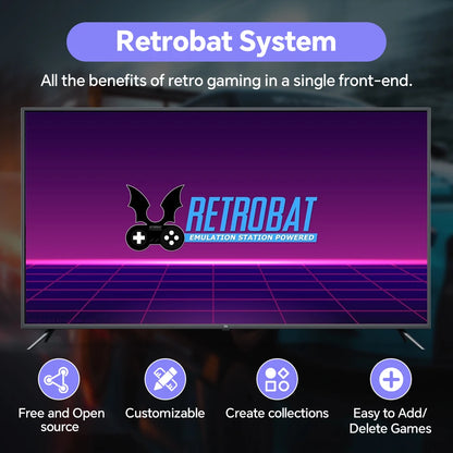 JMachen 500GB Gaming HDD Retrobat System Retro Video Game Console with 64600+Games&70+Emulators for PS3/PS2/PS1/PSP/MAME/N64/NES