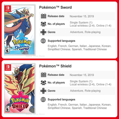 Pokémon Nintendo Switch Game Pokemon Pearl Diamond Sword Shield Pokémon Arceus Scarlet Violet Pikachu Lets Go Physical Game Card