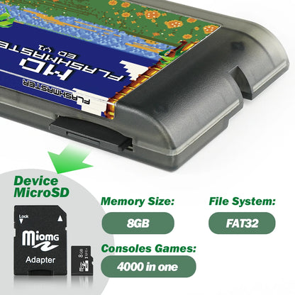MD V1 Card 4000 in 1 With 8GB TF Card MD Game Card For Original Sega Genesis Mega Drive Master System