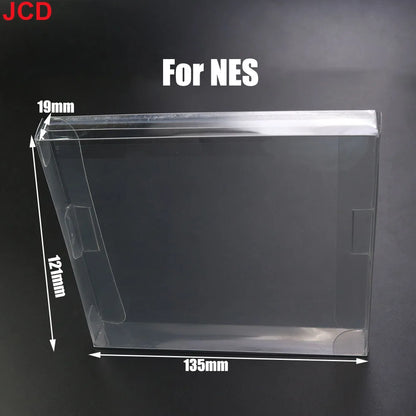 JCD 1pcs Clear Transparent Game Cartridge Box Case CIB Games Plastic PET Protector for N64 NES SNES for GB GBA GBC NGPC Switch