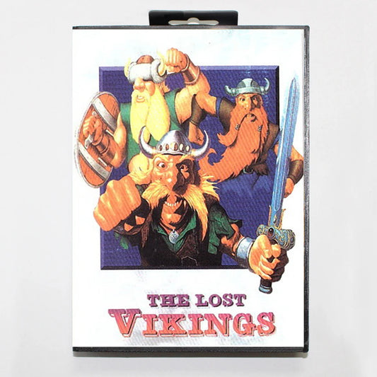 The Lost Vikings 16Bit MD Game Cartridge with RU Box for Sega Megadrive Genesis Systems