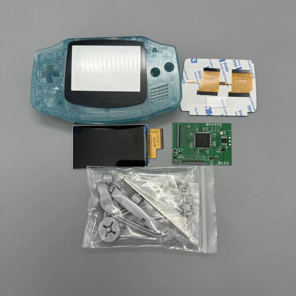 GBA IPS LCD no cut shell required easy to install 2.9 "IPS high brightness LCD and shell kit for Gameboy advance GBA