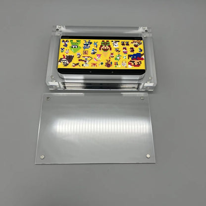 High transparency acrylic magnetic cover console storage box for Nintendo new 3DS .Please pay attention to your console model