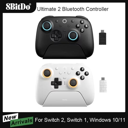 8BitDo Ultimate 2 Bluetooth Controller Wireless Gamepad for Nintendo Switch, Switch 2, Windows 10/11 with TMR Joystick Accessory