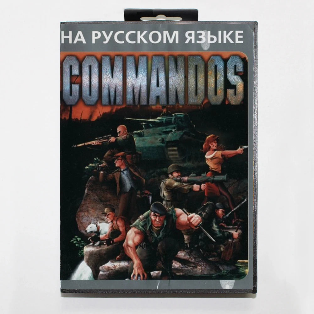 Commandos 16Bit MD Game Cartridge with RU Box for Sega Megadrive Genesis Systems