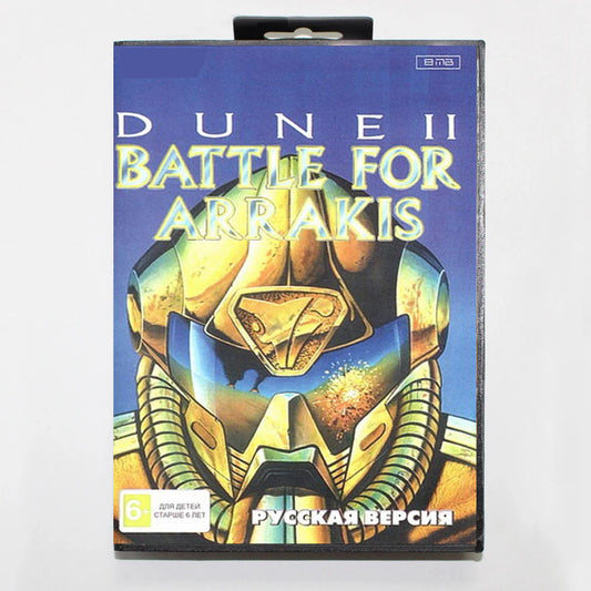 Dune II 16Bit MD Game Cartridge with RU Box for Sega Megadrive Genesis Systems