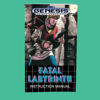 Fatal Labyrinth USA Game for SEGA Mega Drive Genesis 16 bit Consoles Game Cartridge Box Manual