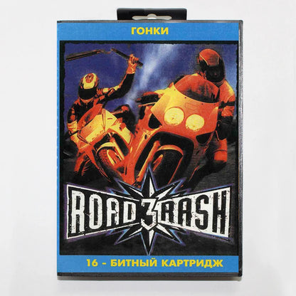 Road Rash 3 16Bit MD Game Cartridge with RU Box for Sega Megadrive Genesis Systems