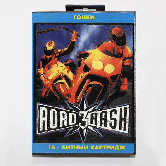 Road Rash 3 16Bit MD Game Cartridge with RU Box for Sega Megadrive Genesis Systems