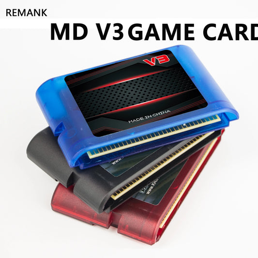 REMANK Mega Drive V3 Pro 3000 in1 MD V3 CART EDMD Remix MD Game Card MD V3 Flash For SEGA MegaDrive US/JP/EU 16-bit Game Console