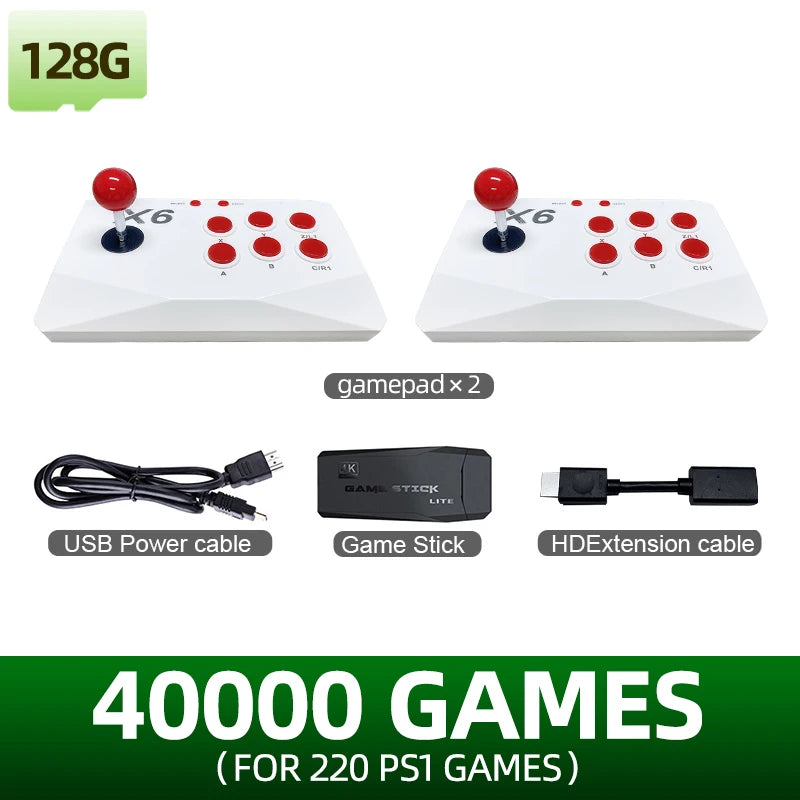 M15 Video Game Console 4K Game Stick Built-in 41000 Retro Games For PS1 NES Mame SNES SEGA Everdrive 15+Emulator Save/Search/Add