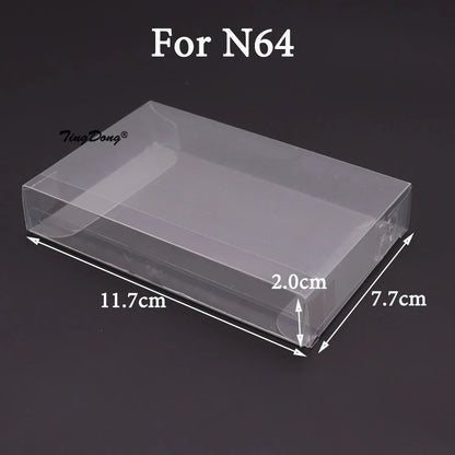 Clear Transparent Game Cartridge Box Case CIB Games Plastic PET Protector for N64 NES SNES for GB GBA GBC NGPC Switch For PS5