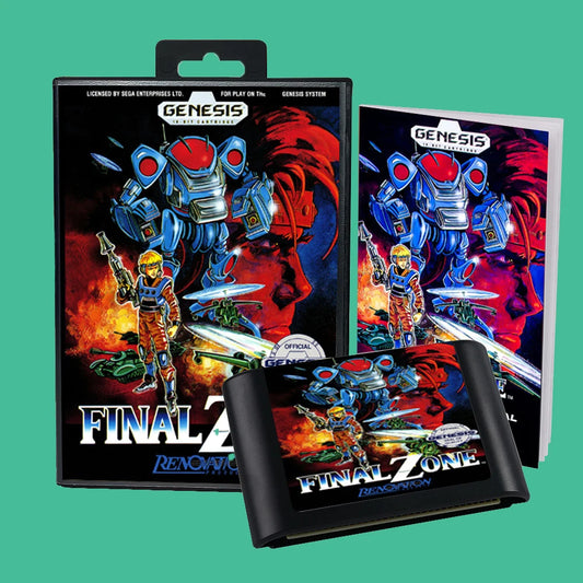 Final zone USA Game for SEGA Mega Drive Genesis 16 bit Consoles Game Cartridge Box Manual