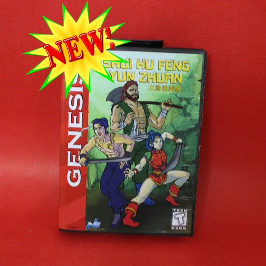 Shui Hu Feng Yun Zhuan USA Cover 16bit Retro Game Cartridge For Sega Genesis Megadrive Video Game Consoles
