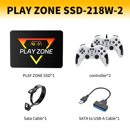 PlayZone 1TB  Gaming SSD Game Console 80+Emulator for PS5/PS4/Switch/XBOX/PS3/PS2 with 16191 AAA&3D&Retro Game for Win PC/Laptop