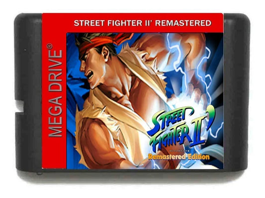 MD Street Fighter II - Remastered Edition Mega Drive Genesis 16 Bit Game Card