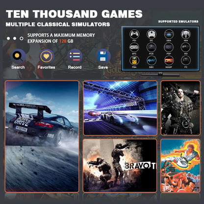 GD10 Retro Video Game Console 4K HD Output Game Stick Emuelec 4.3 System 2.4G Wireless Controllers 3D PSP/PS1 40Simulators Games