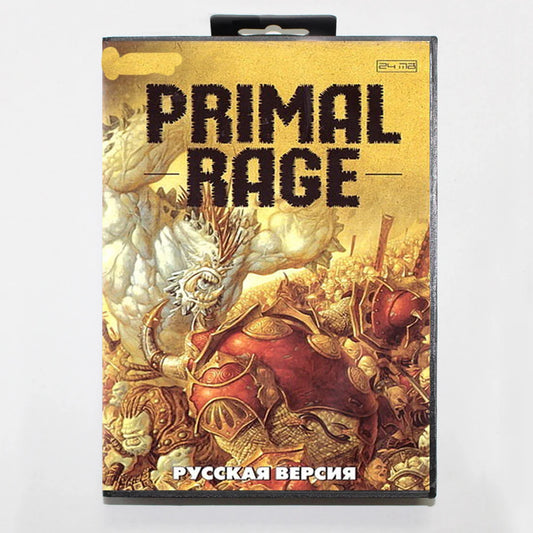 Primal Rage 16Bit MD Game Cartridge with RU Box for Sega Megadrive Genesis Systems