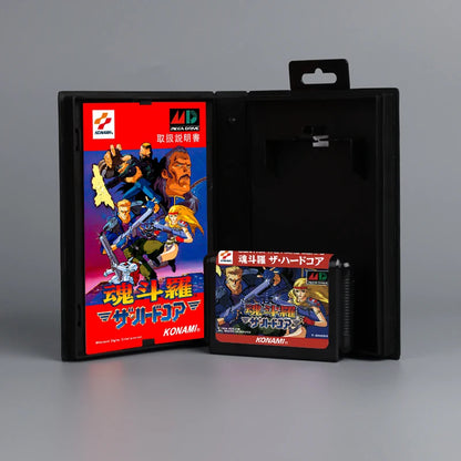 (aka Probotector) Contra Hard Corps  JAP cover 16bit MD game card with box with manual for Sega Genesis Megadrive console