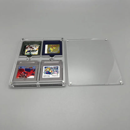 High transparency Acrylic Magnetic suction cover Games Storage Box Hard Shell cartridge Case for GameBoy GB  GBC
