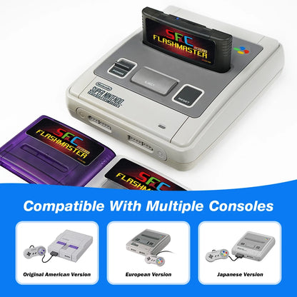 Super SFC Game Card 3000 in 1 With 8GB TF Card For Nintendo SNES SFC Game Console Compatible With original US,EU&JP Consoles