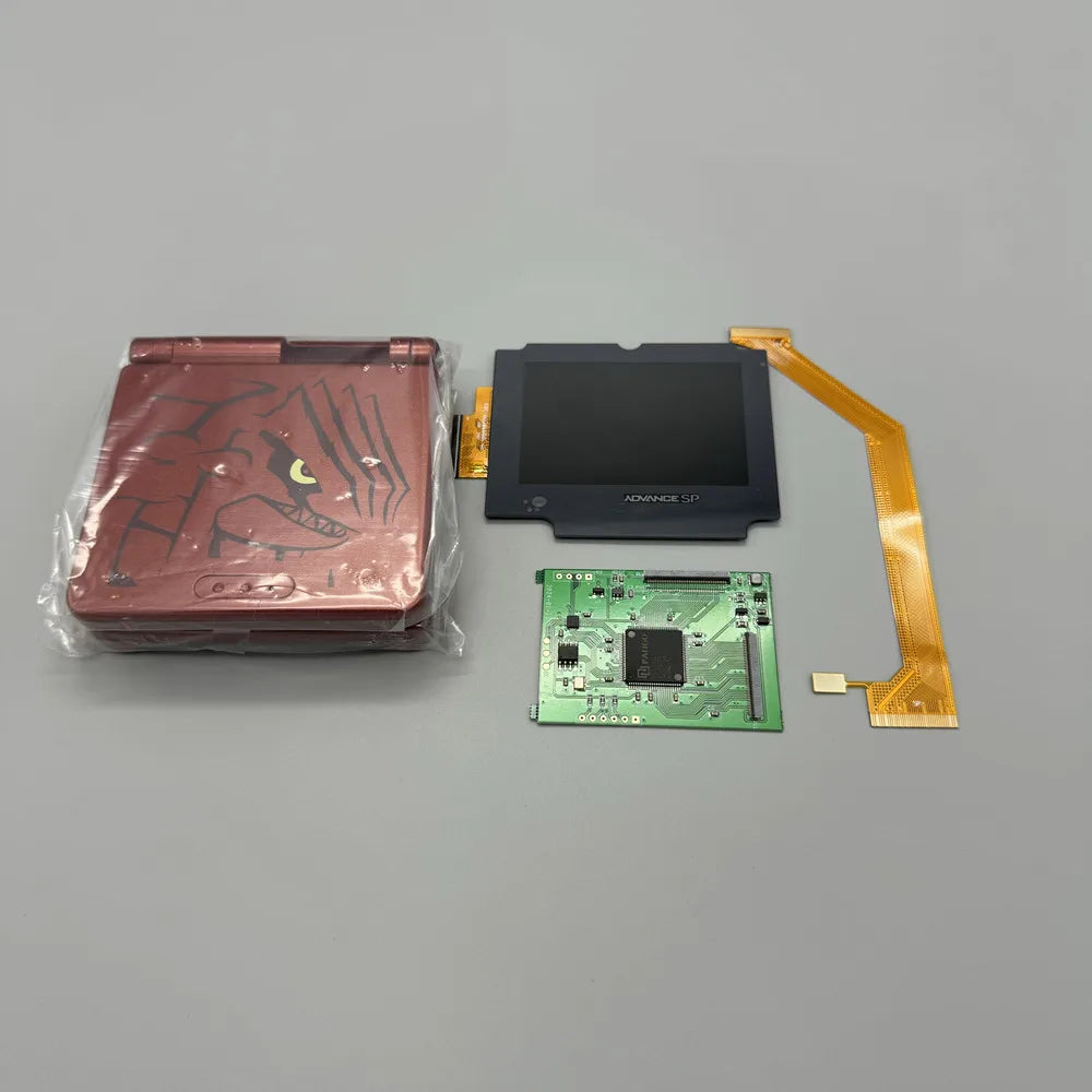 2024 new GBASP IPS LCD 2.9 "IPS high brightness LCD and shell kit for Gameboy advance SP