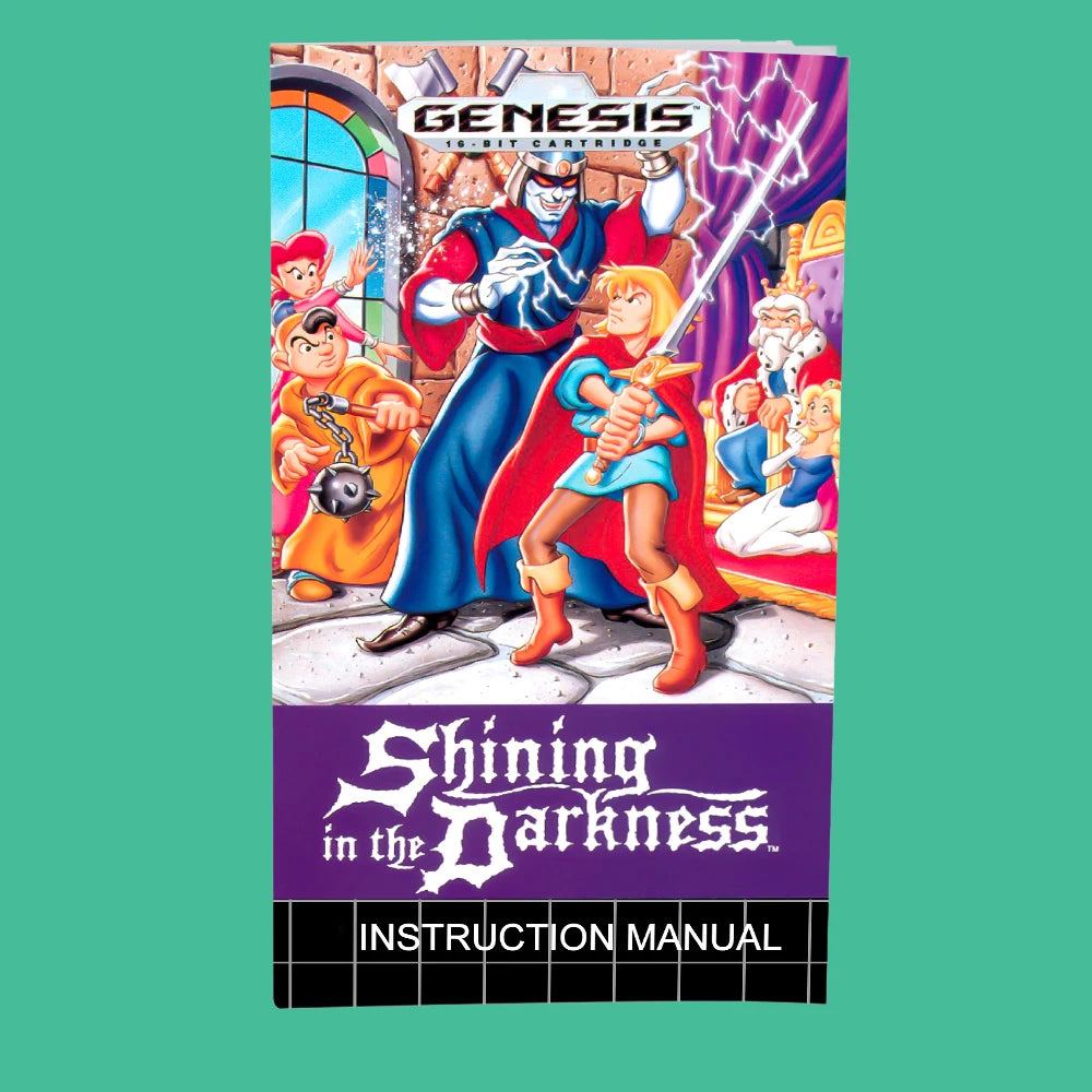 Shining in the Darkness USA Game for SEGA Mega Drive Genesis 16 bit Consoles Game Cartridge Box Manual