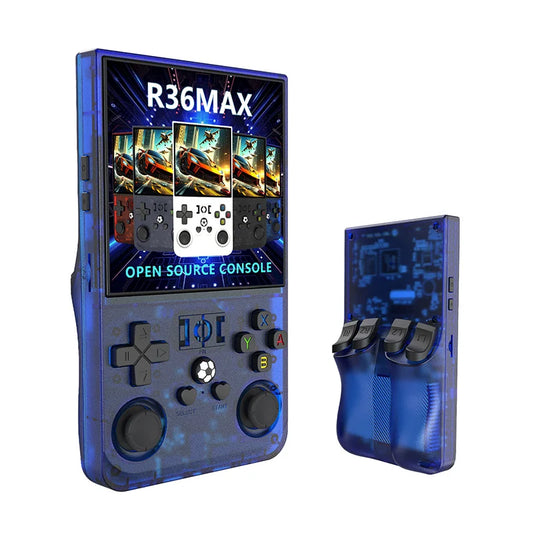R36MAX 64G 128G Retro Handheld Game Console Linux System 4.0 Inch IPS Screen Portable Video Player Dual Joystick Games Kids Gift