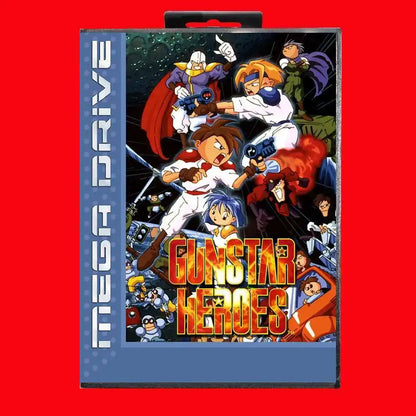 Gunstar Heroes with EUR Box for 16 Bit Sega MD game Cartridge Megadrive Genesis system