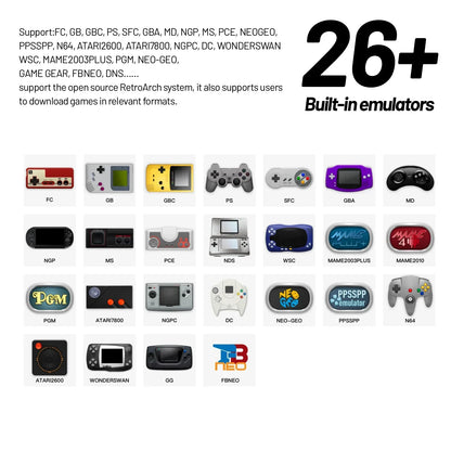 Trimui Smart Pro Handheld Game Console 4.96'' IPS Screen Linux System Joystick RGB Lighting Trimui Retro Video Game Console Gift