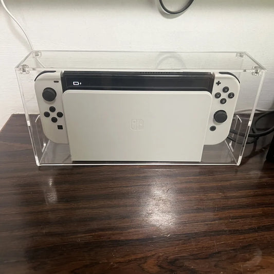 High transparency acrylic magnetic cover console storage box Dustproof box for Nintendo switch and switch OLED