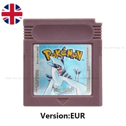 GBC Pokemon Cartridge Bundle Red/Blue/Crystal/Gold/Silver/Yellow/Green with Multi-Language