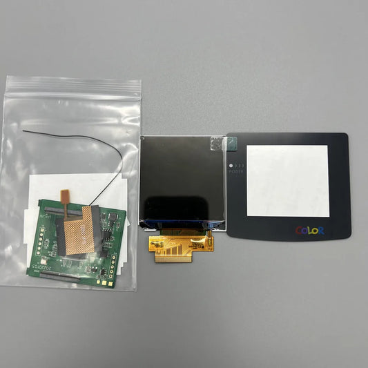 Original size New 2.45 "high brightness LCD screen for Nintendo Gameboy color  GBC LCD.No need to cut the shell