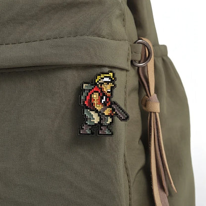 1pc Classic Retro Old Games Metal Slug Enamel Pins – Cartoon Metal Brooch Badge for Jacket, Bags, Hats, Cosplay Accessories