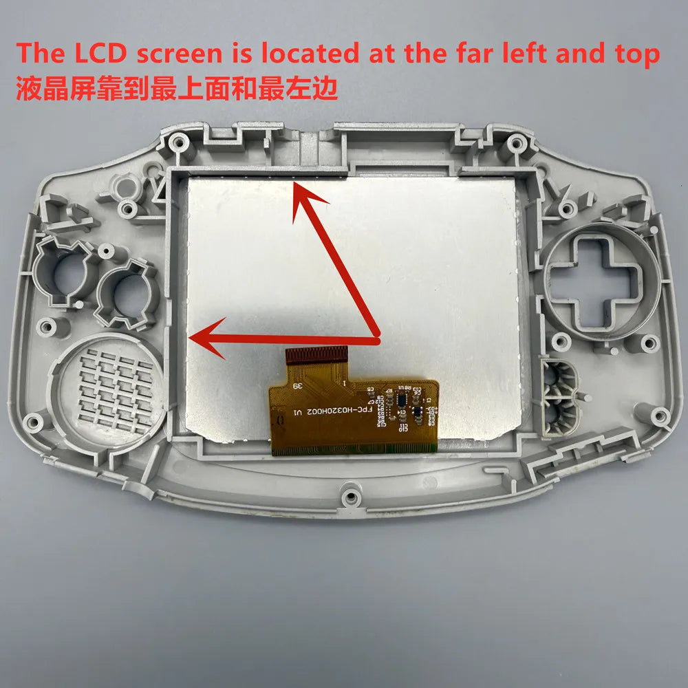 2025 GBA IPS LCD 3.0 "IPS high brightness LCD screen and shell kit for Gameboy advance GBA.no cut shell required easy to install
