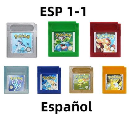 16 Bit Video Game Cartridge Console GBC Card Pokemon Red Green Silver Crystal Blue Golden Yellow USA/EUR/FRA/ESP/ITA/NOE Version