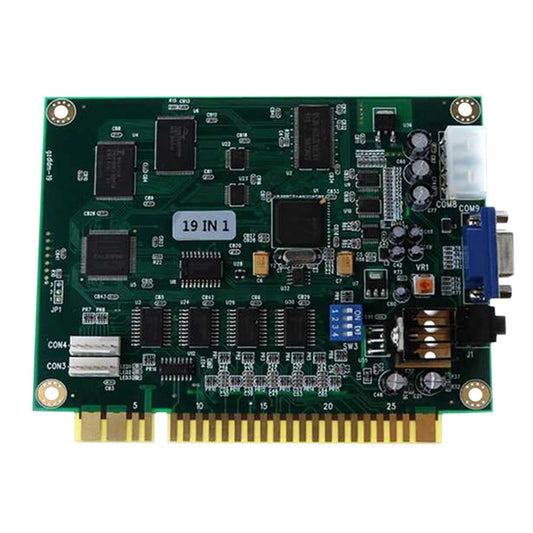 19 - in - 1 Multicade PCB Board - Arcade Classics with VGA Output, Horizontal Design, Durable for Jamma Arcade