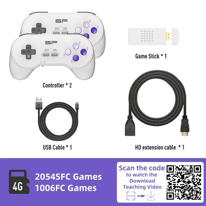 DATA FROG 16 bit Dendy Retro Console For SNES Game Stick 4k Wireless Video Game Console Built in 3000+ Games For SFC TV Game