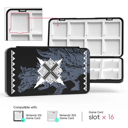 Portable 16-Slot Game Card Holder Storage Case for Nintendo 3DS, 3DSXL, 2DS, 2DSXL, DS, and DSi