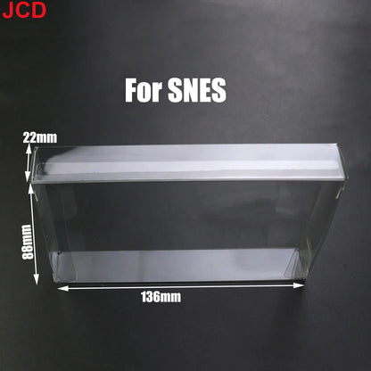 JCD 1pcs Clear Transparent Game Cartridge Box Case CIB Games Plastic PET Protector for N64 NES SNES for GB GBA GBC NGPC Switch