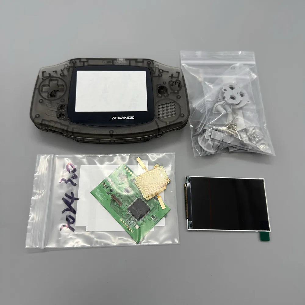 2024 new GBA IPS LCD no cut shell required easy to install 3.0 "IPS high brightness LCD and shell kit for Gameboy advance GBA