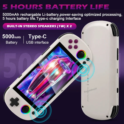 64G 128G 256G Portable Handheld Video Game Console 4.96'' IPS Screen Joystick RGB Lighting Smart Pro Retro Handheld Game Player