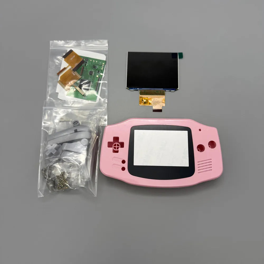2025 GBA IPS LCD 3.0 "IPS high brightness LCD screen and shell kit for Gameboy advance GBA.no cut shell required easy to install