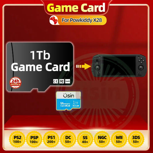 TF Game Cards For Powkiddy X28 X18S Android Gaming Console Retro Playstation PS2 PSP PS1 3DS Games SD Card 1TB 512G