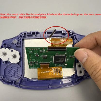 2025 GBA IPS LCD 3.0 "IPS high brightness LCD screen and shell kit for Gameboy advance GBA.no cut shell required easy to install