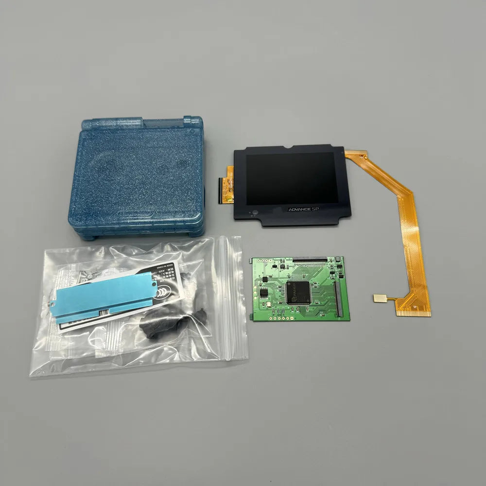 2024 new GBASP IPS LCD 2.9 "IPS high brightness LCD and shell kit for Gameboy advance SP