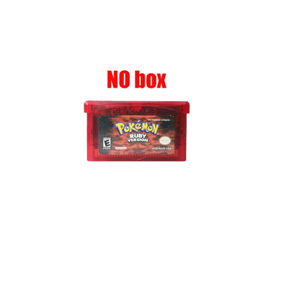 2024 Pokemon Series Emerald FireRed Leafgreen Ruby Sapphire 5 Versions GBA Game in Box for 32 Bit Video Game Cartridge No Manual