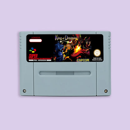 Action games King of Dragons  for SNES 16 bit USA NTSC or EUR PAL Video Game Consoles Cartridge