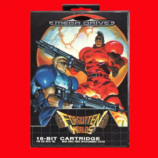 Forgotten Worlds 16Bit MD Game Cartridge with EUR Box for Sega Megadrive Genesis Systems