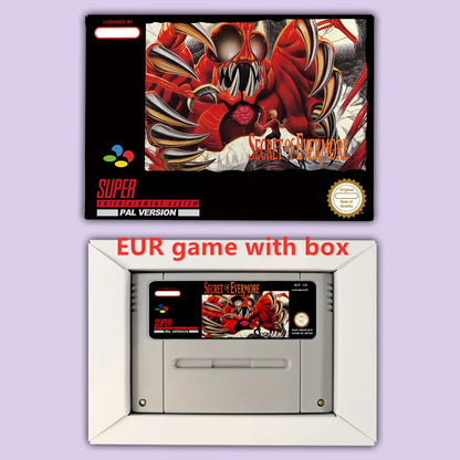 Secret of Evermore RPG game for SNES 16 bit USA NTSC or EUR PAL Video Game Consoles Cartridge